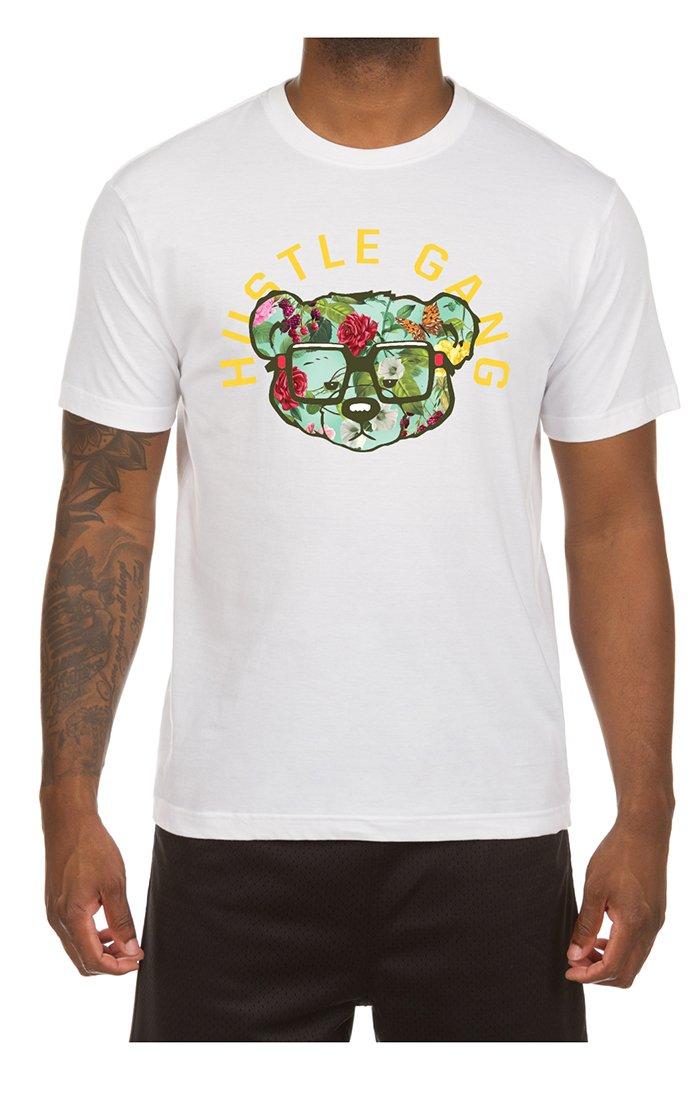 Hustle Gang Men's Pocket Posy Knit Short Sleeve T-Shirt - White - WHITE